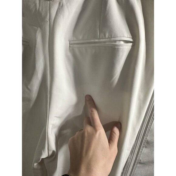 NWT White House Black Market Pleated Wide Leg Pants White Size 12 Regular - Picture 8 of 10